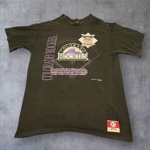 Vintage‎ 1992 Nutmeg MLB Colorado Rockies T-Shirt Medium